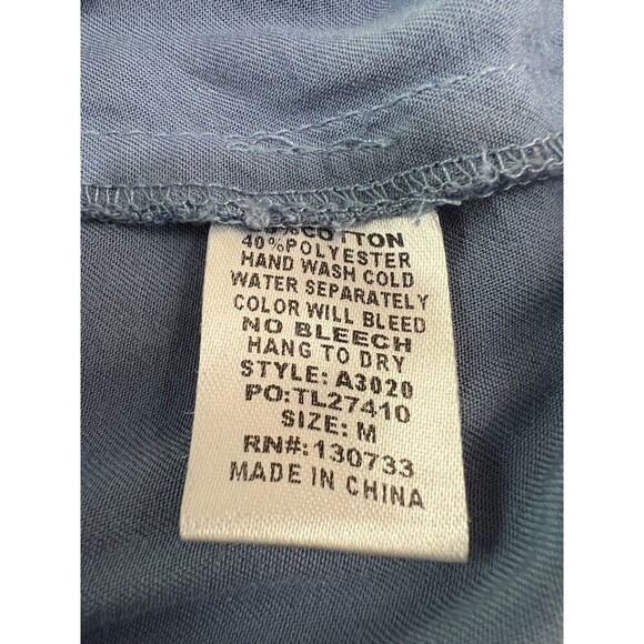 Umgee Blue Off Shoulder Embroidered Floral Ruffle Top - Women's M - Picture 5 of 9